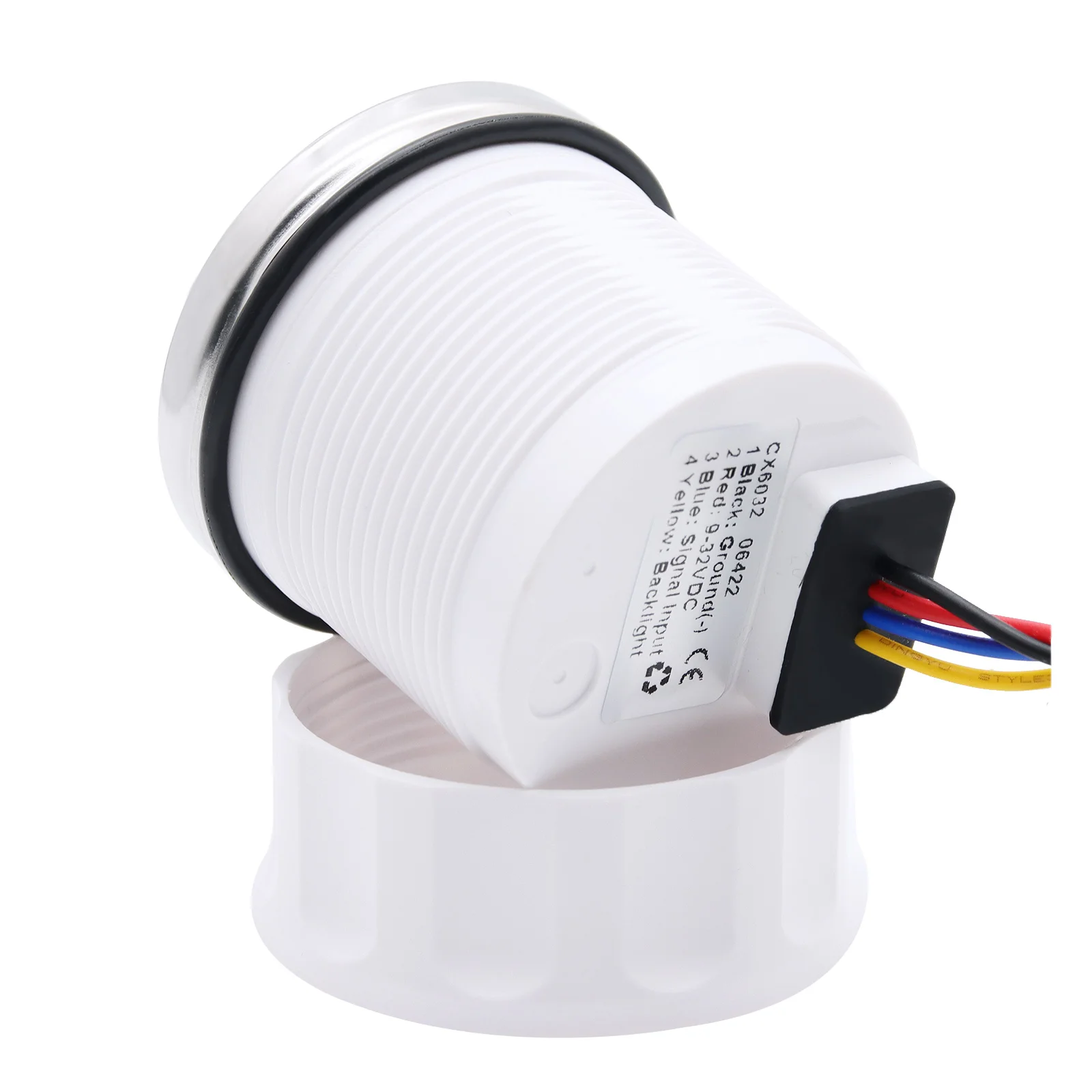 Auto Digital 52mm Fuel Level Gauge With Alarm Light 0-190 Ohm Oil Tank Indicator Meter Marine Fuel Level Sensor 100-600mm custom