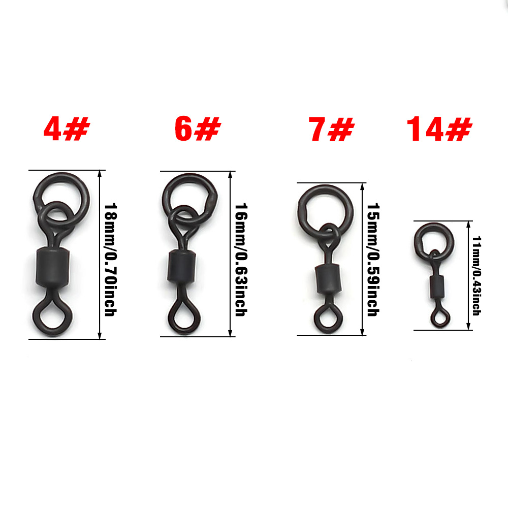 MNFT 40 Uds. Anillo flexible de cambio rápido aparejo giratorio Terminal para hacer aparejos accesorios de pesca de carpa