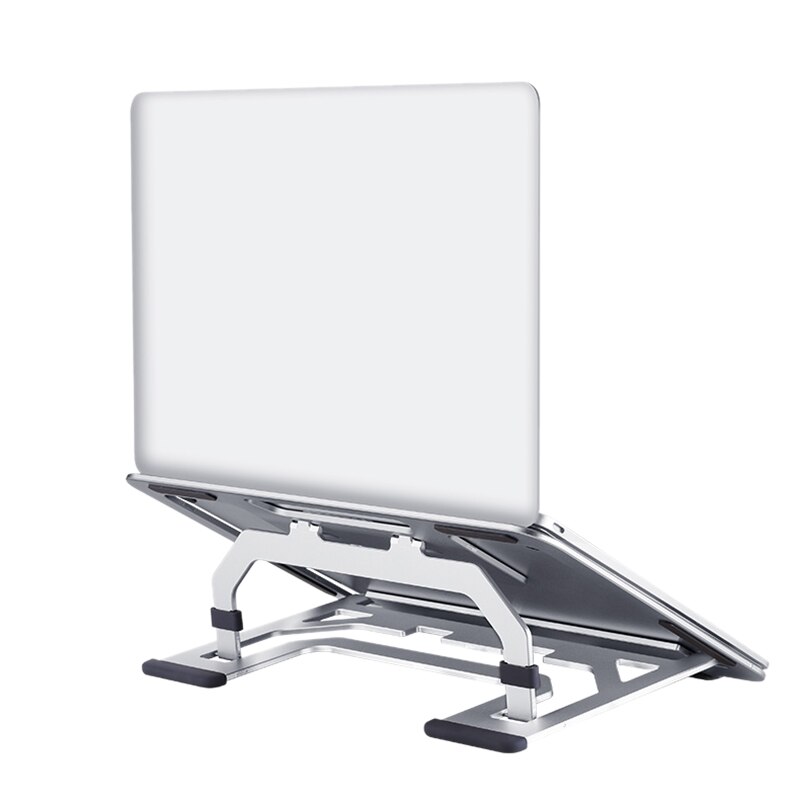 Aluminium Notebook Stand Portable Opvouwbare Laptop Stand Houder Voor Pro Verstelbare Cooling Beugel Zilver
