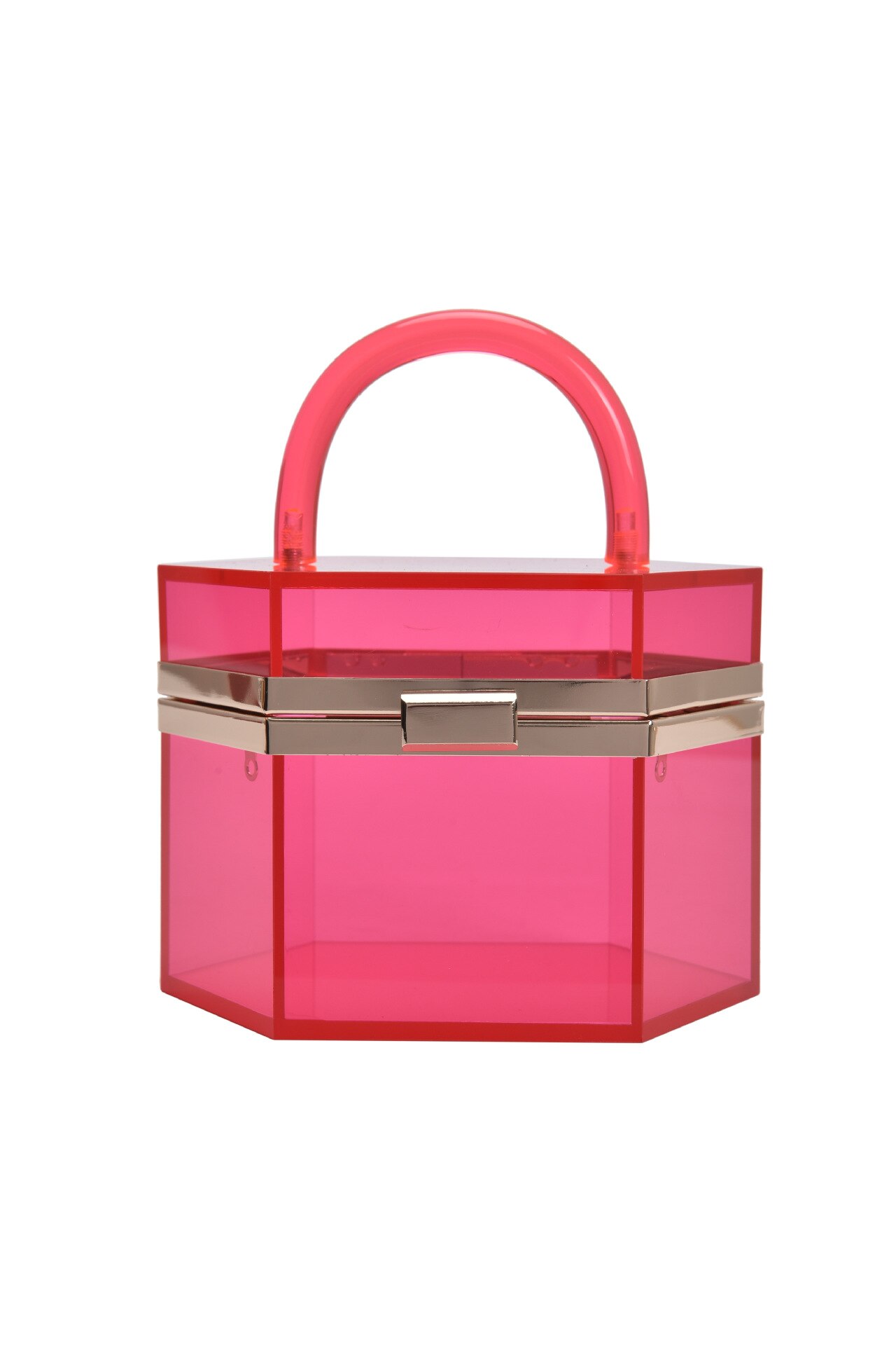 Herbst Und Winter Neue Transparente Handtasche Neue Handtasche Kupplung Partei Abendessen Tasche: Heißer Rosa