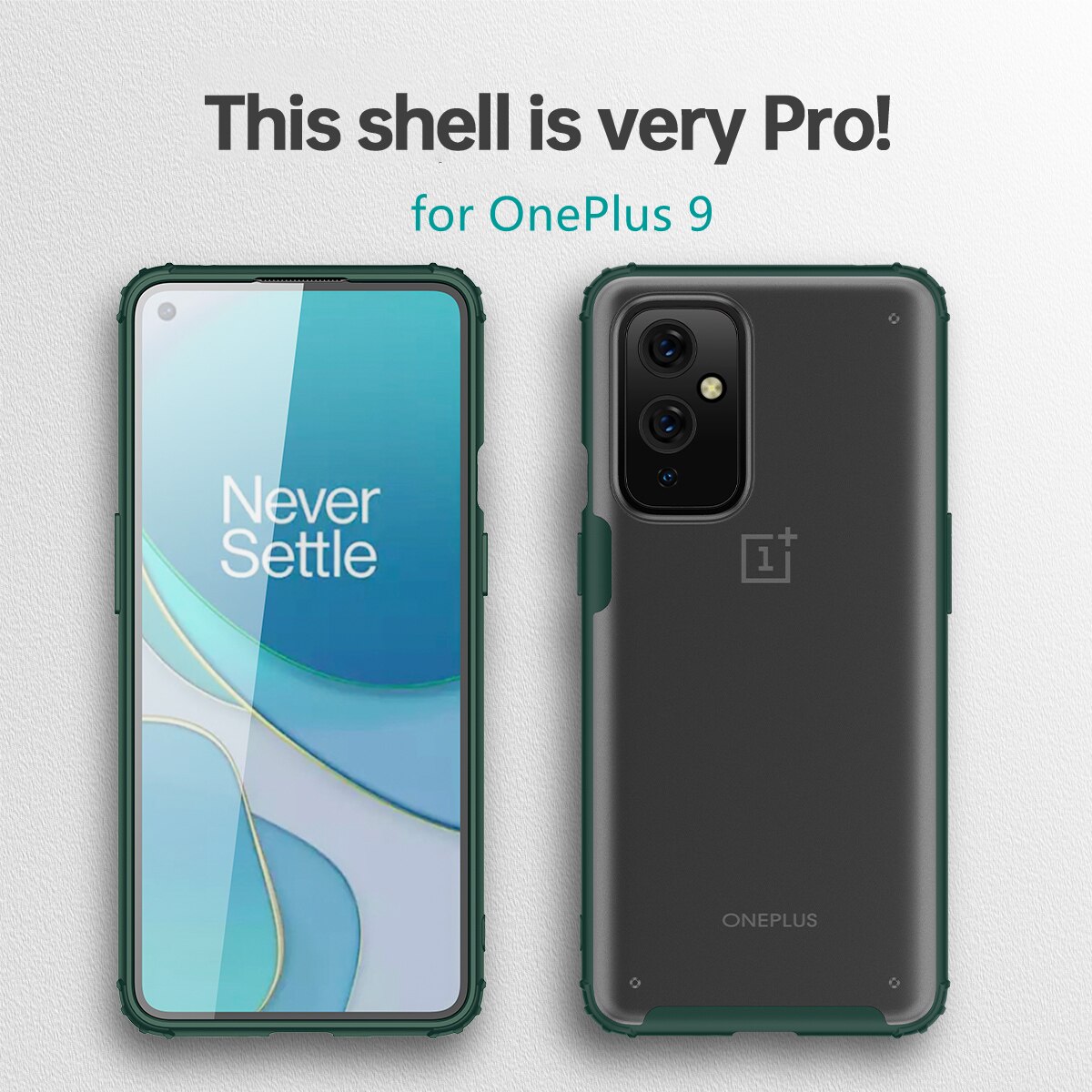 Voor Oneplus 9 9R Case Ipaky Matte Transparante Tpu Pc Gecombineerd Case Shockproof Armor Cover Voor Oneplus 9 Pro Case