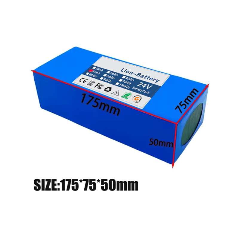 Batteria al litio 24V 20ah 18650 Batteria agli ioni di litio 6s3p 25.2v 30000mAh con caricabatterie