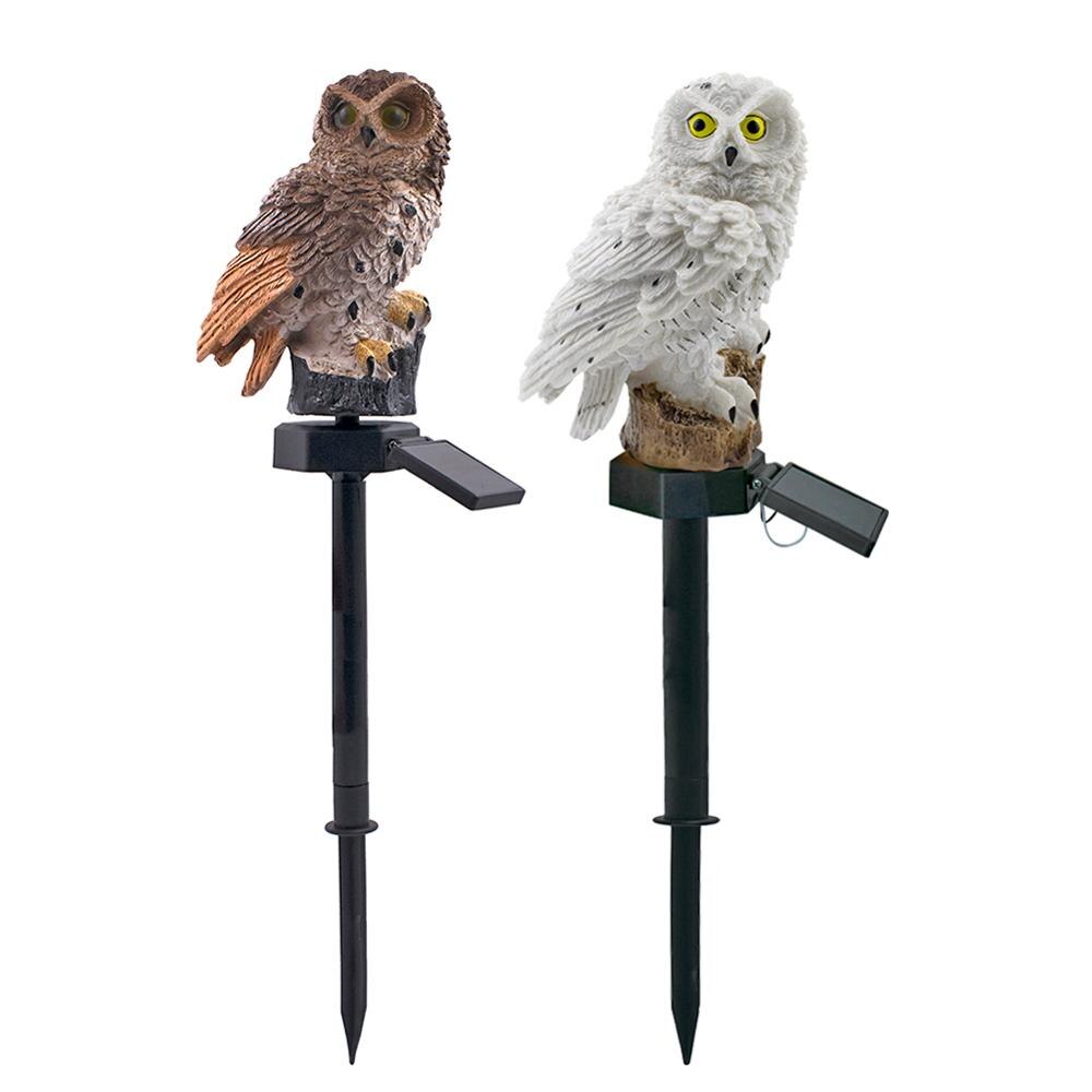 LED lampe solaire Cactus perroquet hibou lumière capteur contrôle pic lumière pour jardin chemin rue cour éclairage étanche