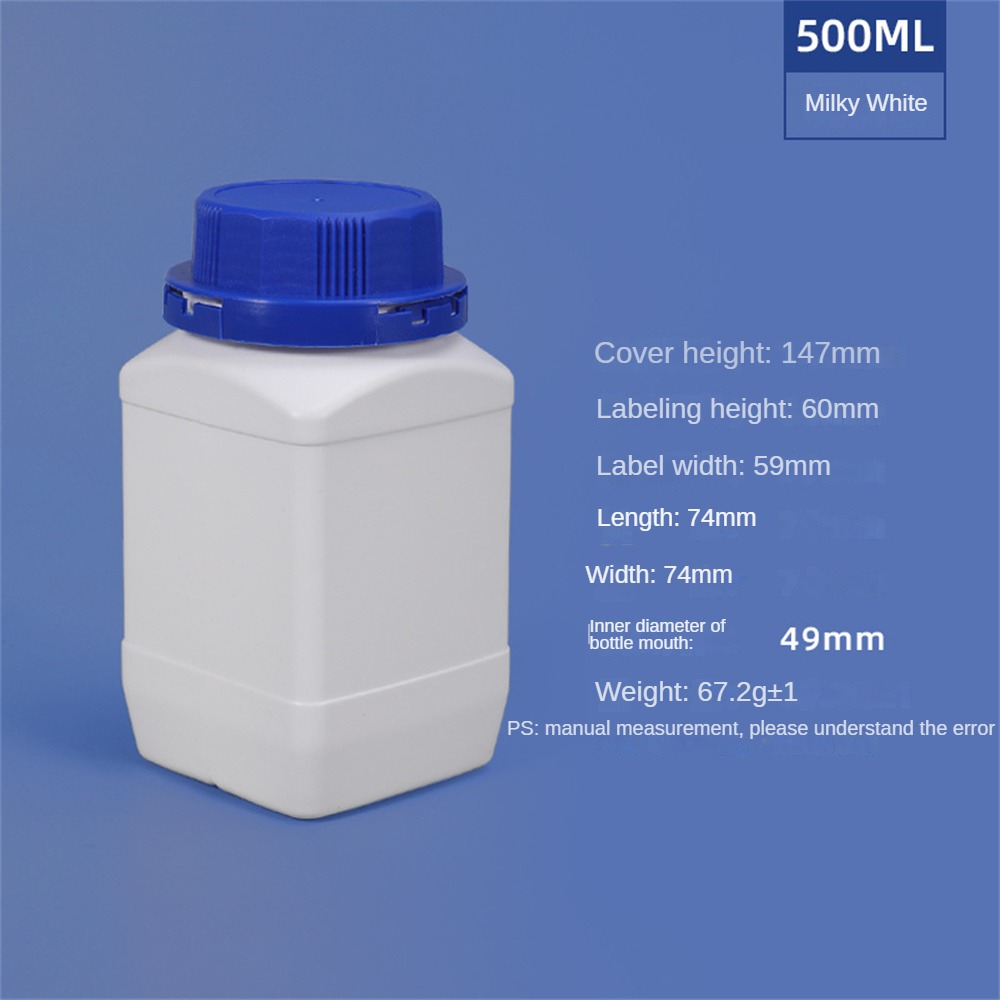 Bouteille en plastique carrée vide avec couvercle, récipient HDPE de alimentaire, shampoing, Lotion, peinture, bouteille rechargeable: Chocolat / 3 ml