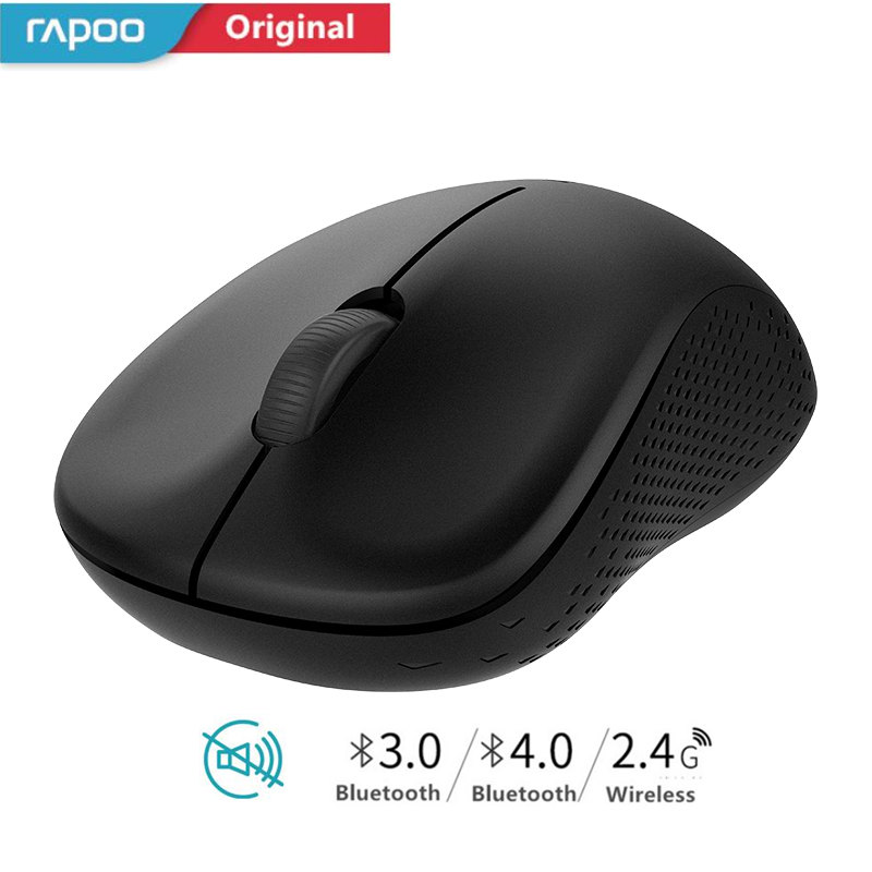 Rapoo – commutateur de souris sans fil M160G multi, silencieux, 3 appareils avec 1300DPI, Bluetooth 3.0/4.0 RF 2.4GHz, pour ordinateur portable,