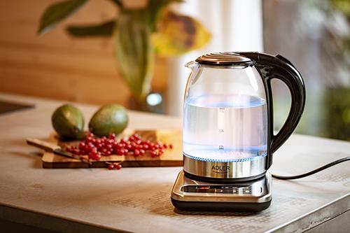 Adler Ad 1293-Waterkoker Met Temperatuurregeling, Transparant