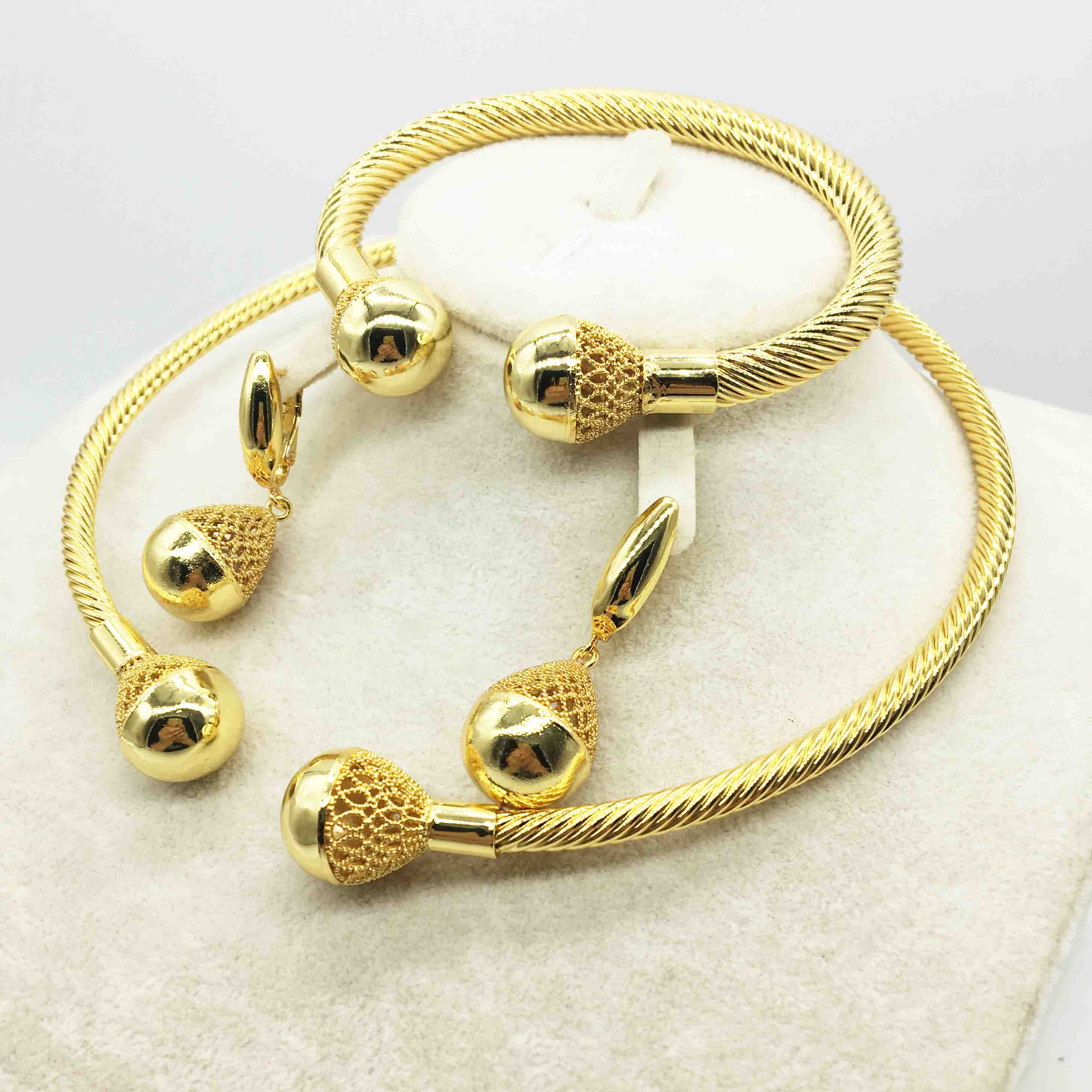 jewelry set Nigeria Dubai gold-color African bead jewelry wedding jewelry set african beads jewelry sets