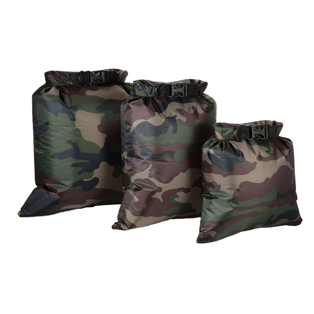 Lixada pakke  of 3 vandtæt taske 3l+5l+8l udendørs ultralet tør sæk til camping vandreture rejser dykning kompression opbevaringspose: Farve 2