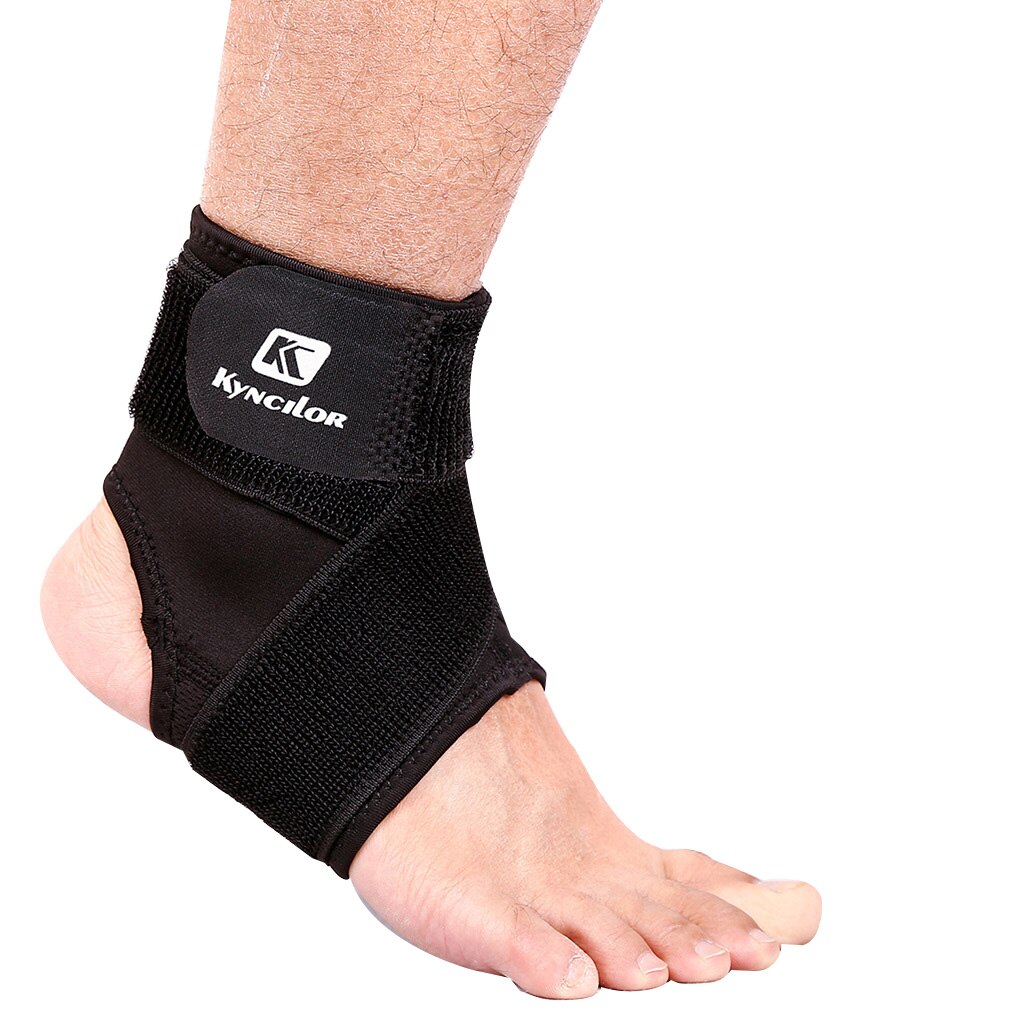 1Pcs 3D Verstelbare Enkel Ondersteuning Ademend Elastische Enkel Protector Black Ankle Brace Beschermende Accessoires: M