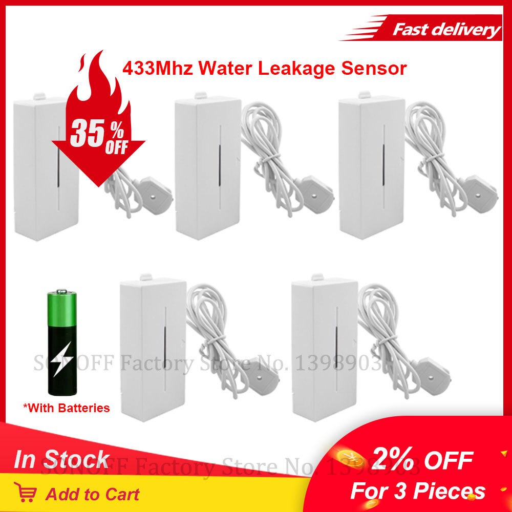 Water Level Leakage Water Leak Sensor With Battery Overflow Detector Alarm Security works SONOFF RF Bridge eWelink