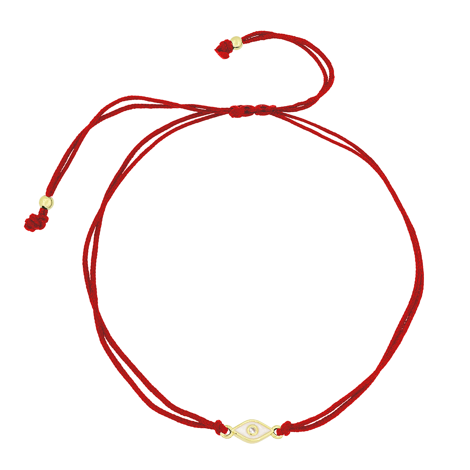 Aaa Zirconia Stenen Wit Emaille Mini Leuke Evil Eye Lucky Bedelarmband Vrouwen Vergulde Messing Kralen Verstelbare sieraden