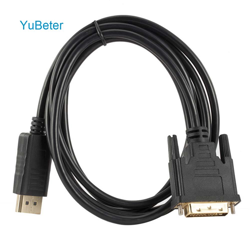 YuBeter DP Display-port Displayport naar DVI 24 + 1Pin Converter Kabel 1.8 M Man op Man voor HDTV PC Projector Monitor 1080