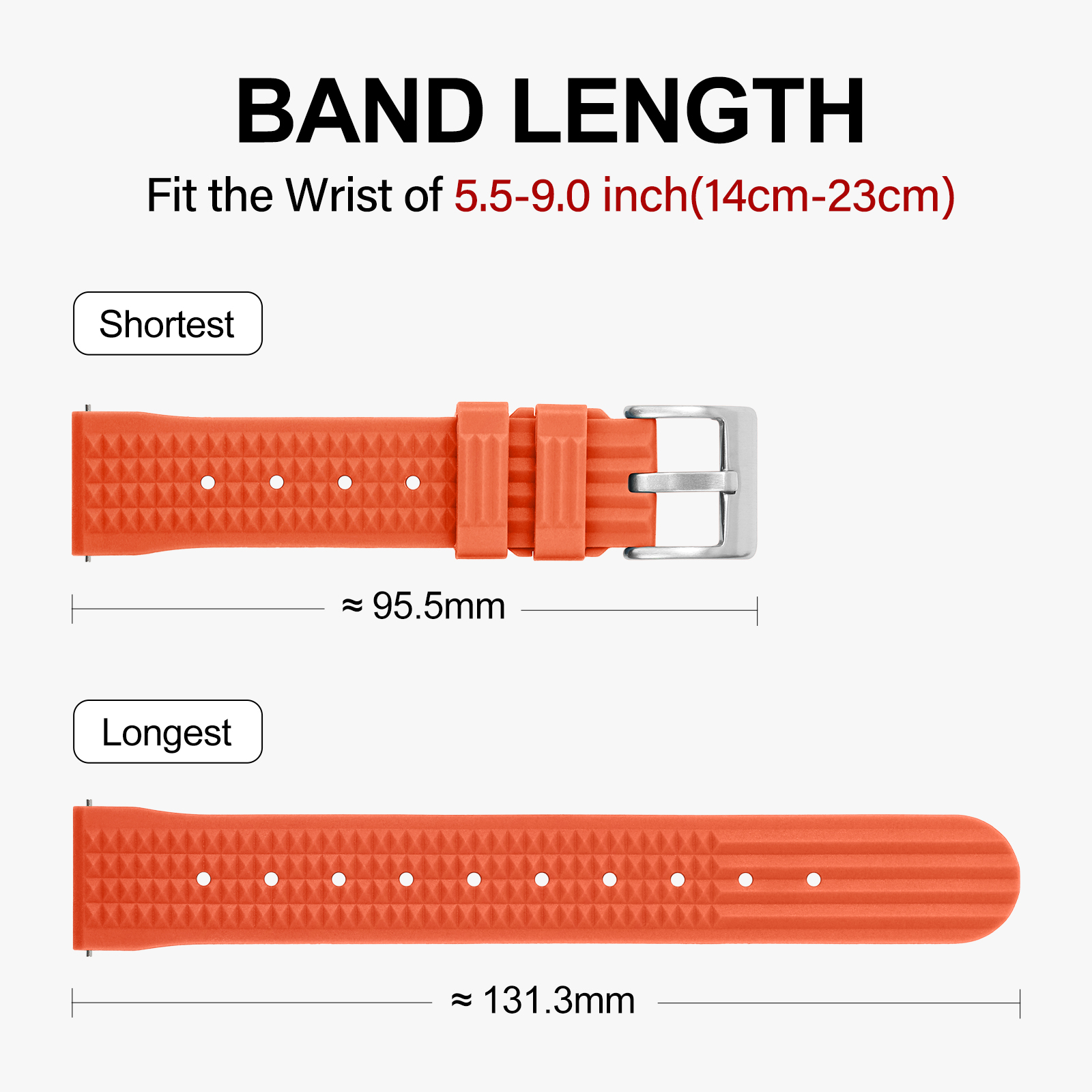 Watchdives Cinturino per orologio FKM Waffle di qualità premium 20mm 22mm Cinturino per orologio in gomma fluorurata a sgancio rapido per orologio subacqueo tradizionale