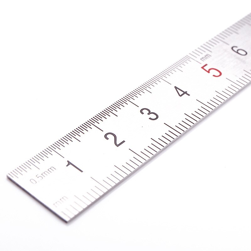 1pcs 15cm silver steel ruler scale drawing ruler stainless steel ruler office stationery