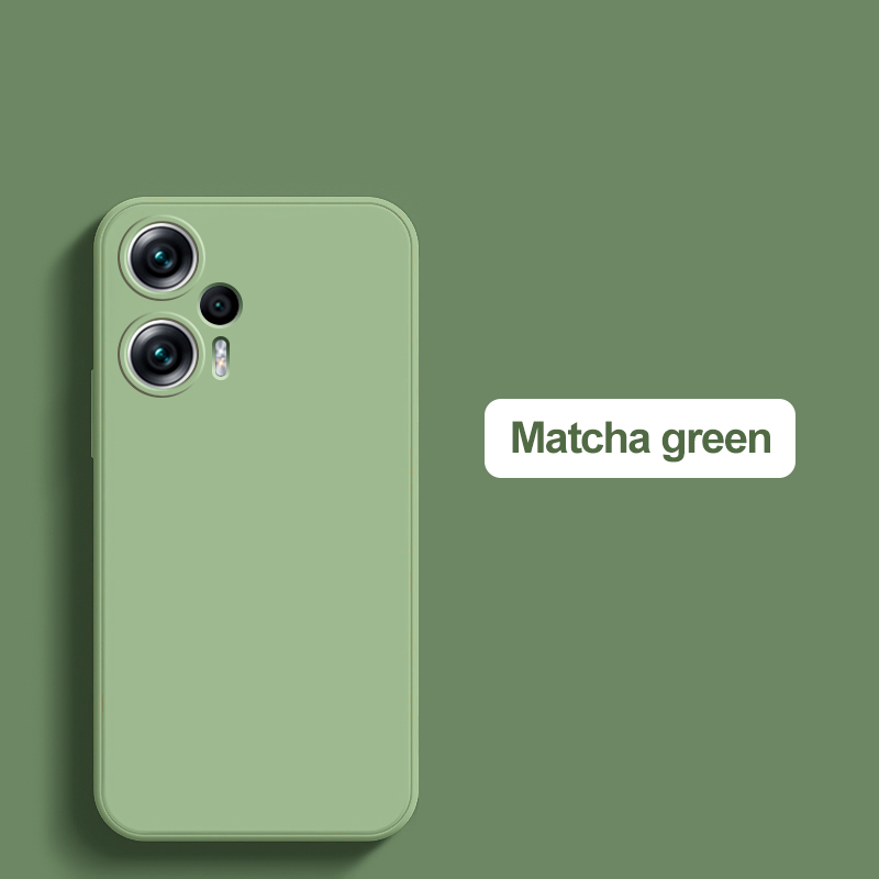 Coque souple antichoc en silicone liquide pour Xiaomi, couverture d'origine pour Poco F5, Poco F5 Pro, Poco F5Pro: PC + TPU / vert clair
