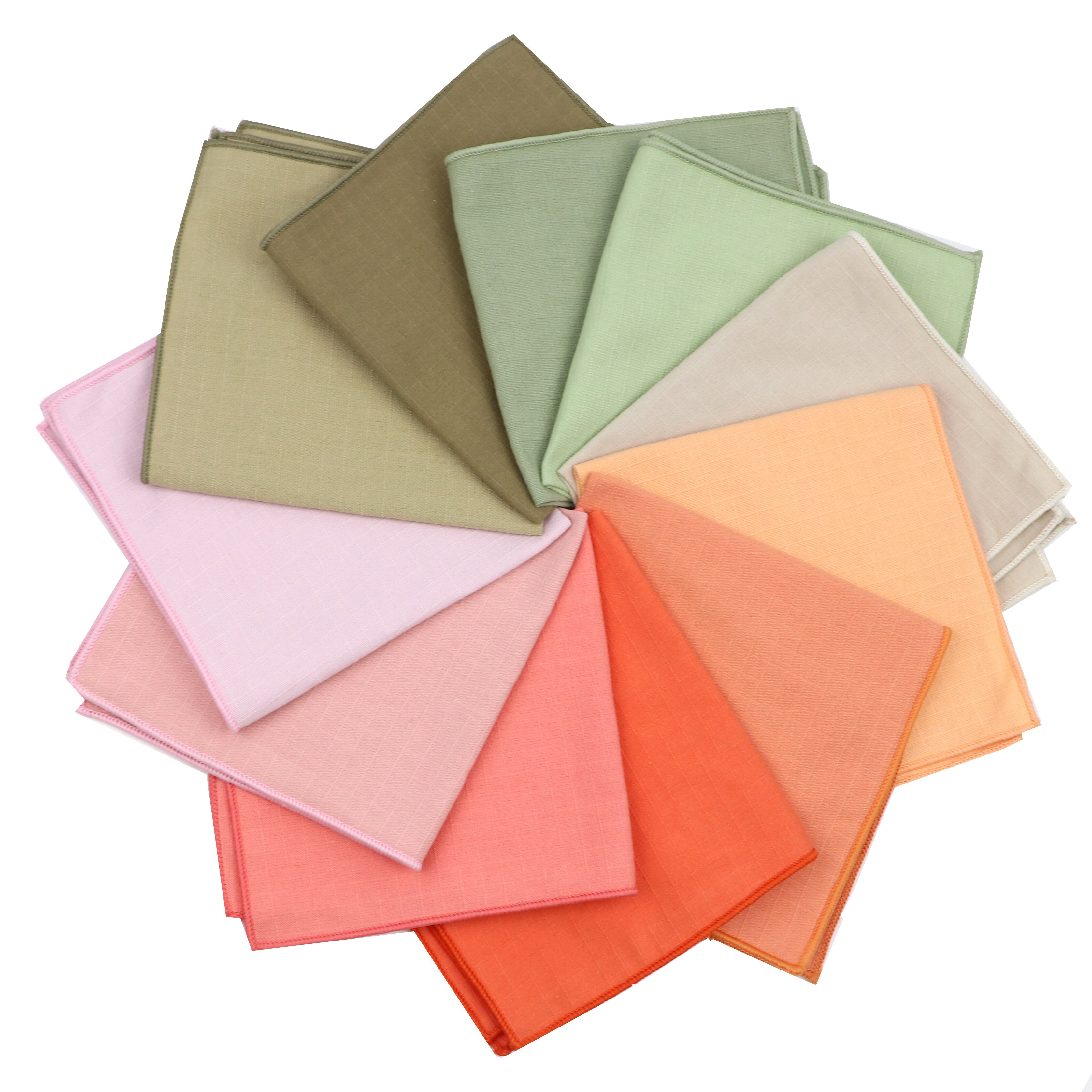 Adult Cotton Handkerchiefs Solid Color Hanky for Men Business Casual Pockets Square Handkerchief 23cm Width Wedding Hankies