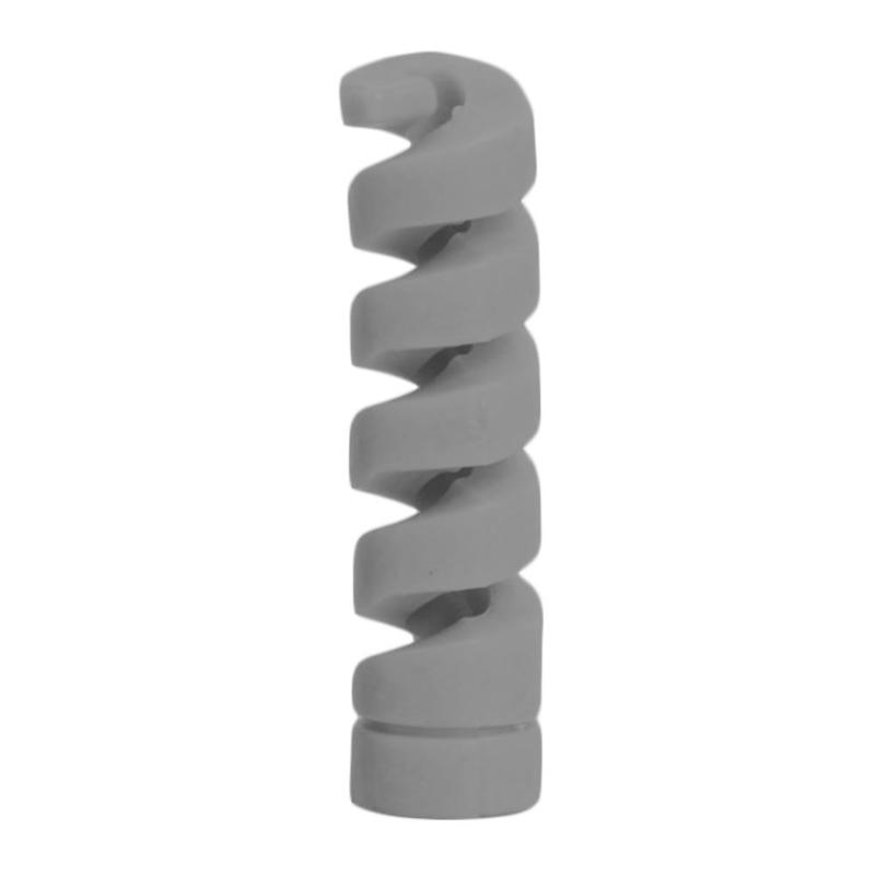 1pc opladningskabel beskytter spar cover til iphone android usb oplader kabel ledning ærme spiral beskyttende 35*10mm: Grå
