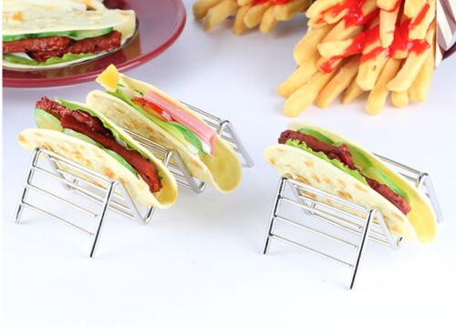 Largest supplier Taco Holder Stainless Steel Taco Stand Mexican Food Rack Shells 1-4 Slots