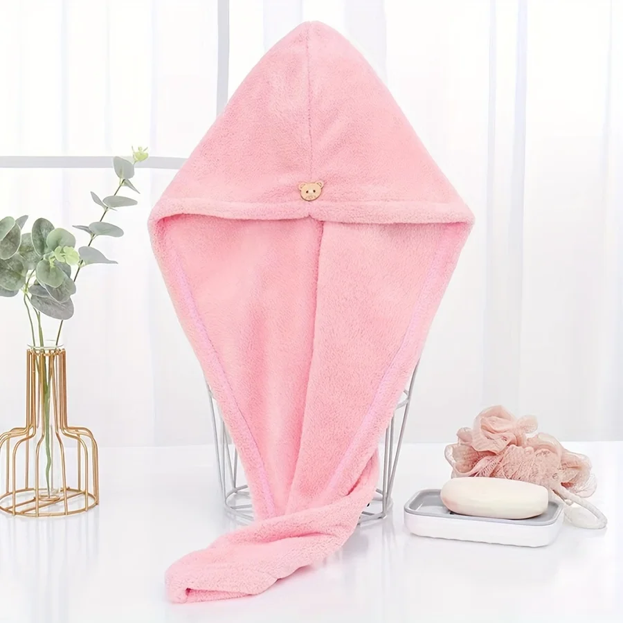 Serviette pour cheveux en microfibre ultra-absorbante – double couche à séchage rapide – Idéal pour la douche, la salle de sport et le spa.: WHITE