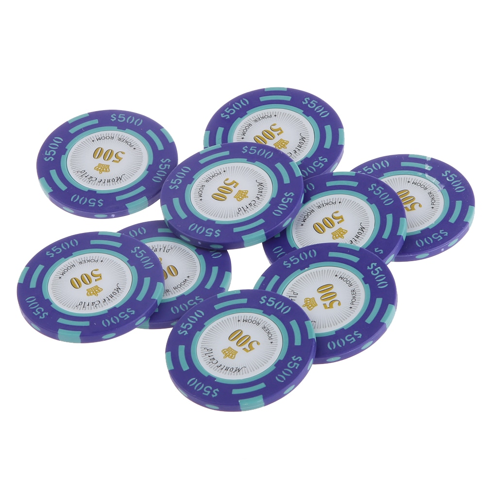 4X0.3 Cm 500 Dollar Par Waarde Monte Carlo Poker Room Label Casino Klei Chips