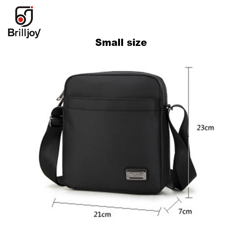 Brilljoy Mannen tas mode heren schoudertas aktetas tassen oxford casual messenger bag zakenlieden reistassen: Men bag Small black