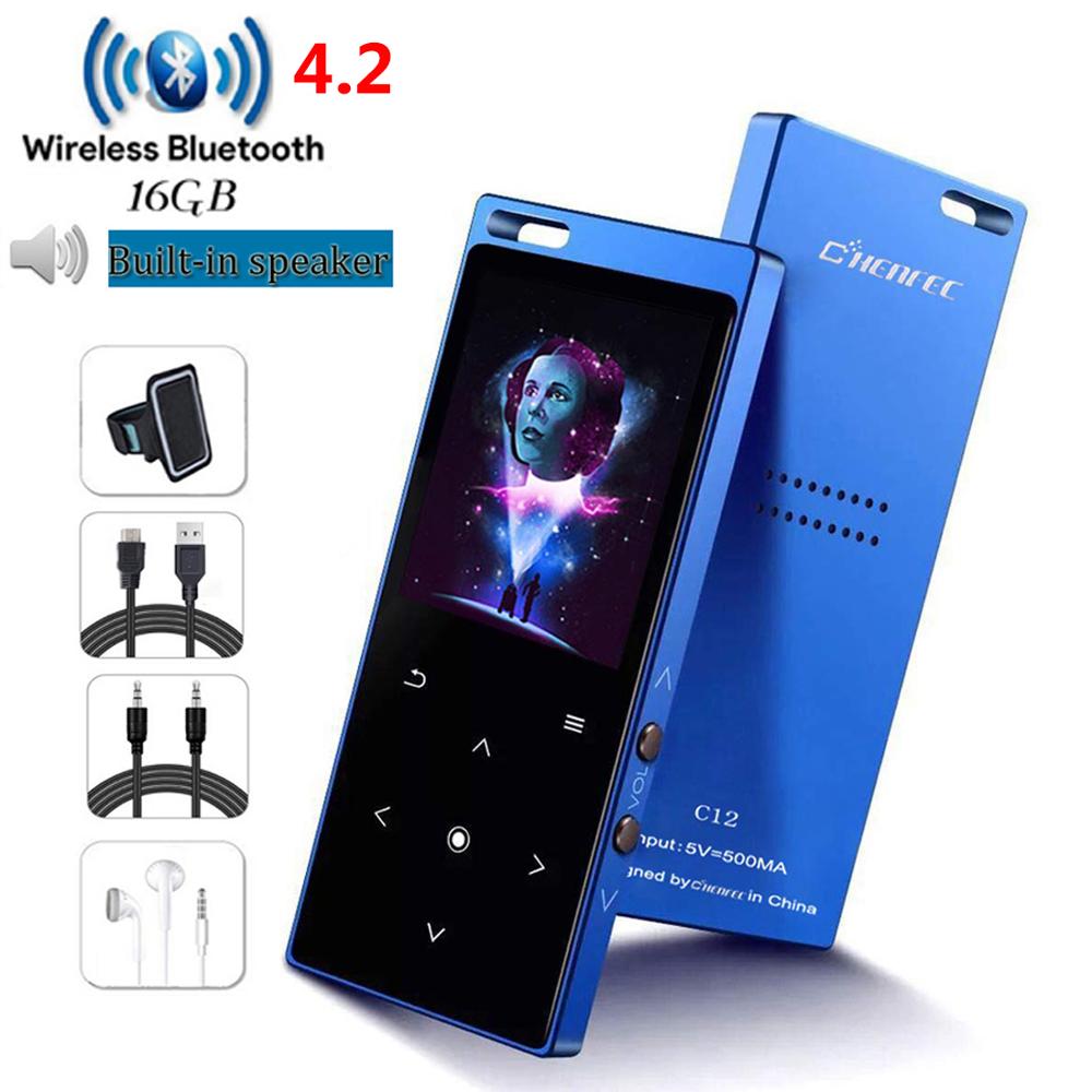 Reproductor MP3 portátil Bluetooth 4,2 8GB / 16GB con altavoz HIFI música con grabación de Video FM E-book Walkman Mini SD hasta 128G