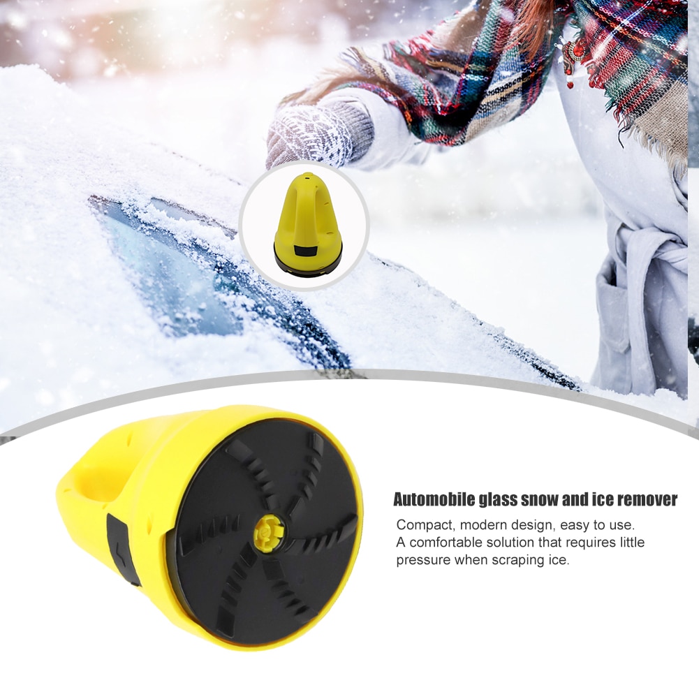 16*11*11cm Yellow Multi-Function Car Ice Scraper Electric Snow Removal Shovel Car Window Windshield Glass Defrost Clean Tools