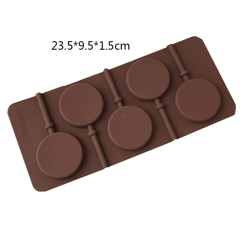 Rund silikon godis klubba formar hjärta munk choklad pop kakform bakform choklad tvål form tårta dekorera: 5cm omgångar