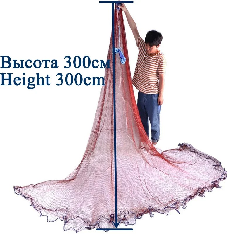 Lawaia Visnet Multifilament/Monofilament Lijn Werpnet Vangst Vis Gooi Netwerk Staal Zinklood Outdoor Handnet Visval: violet