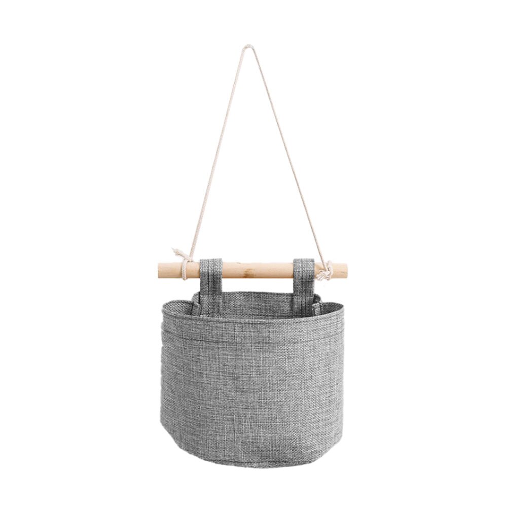 Wall Door Hanging Wardrobe Storage Bag Stackable Organizer Flower Pot Sundries Container Magazine Pockets Bedroom Supplie: gray / Two layers