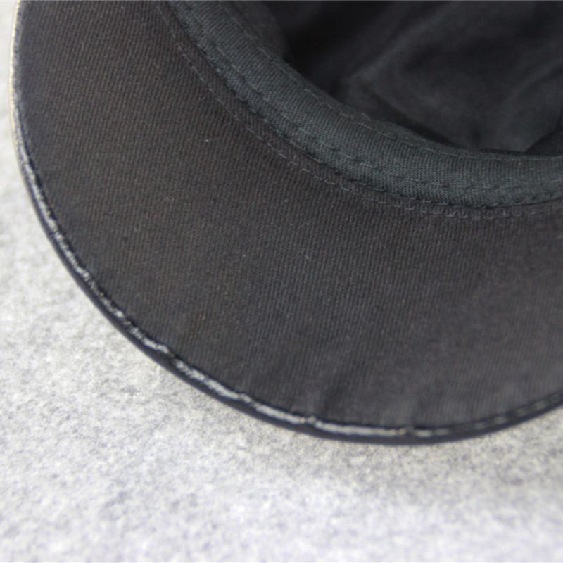 Hüte Damen Herbst Winter Leder Navy Kappe Berets Einfarbig Hut Im Freien Reise Wilden Retro Achteckigen Hut