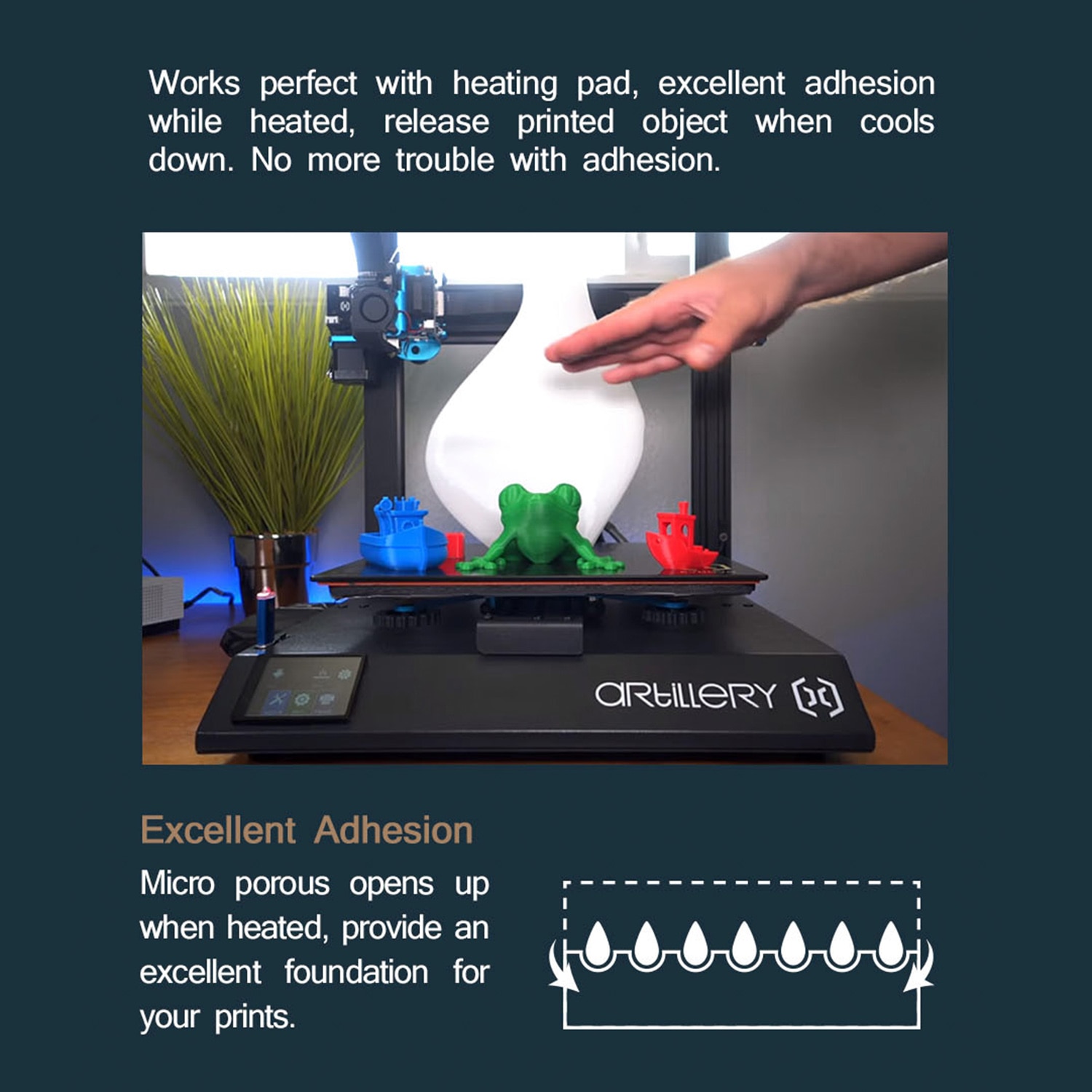 Artillerie 3D Printer Glas Bed Platform Carbon Silicon Crystal Glas Print Bed Bouwen Oppervlak Voor Sidewinder X1/Genius 3D printer