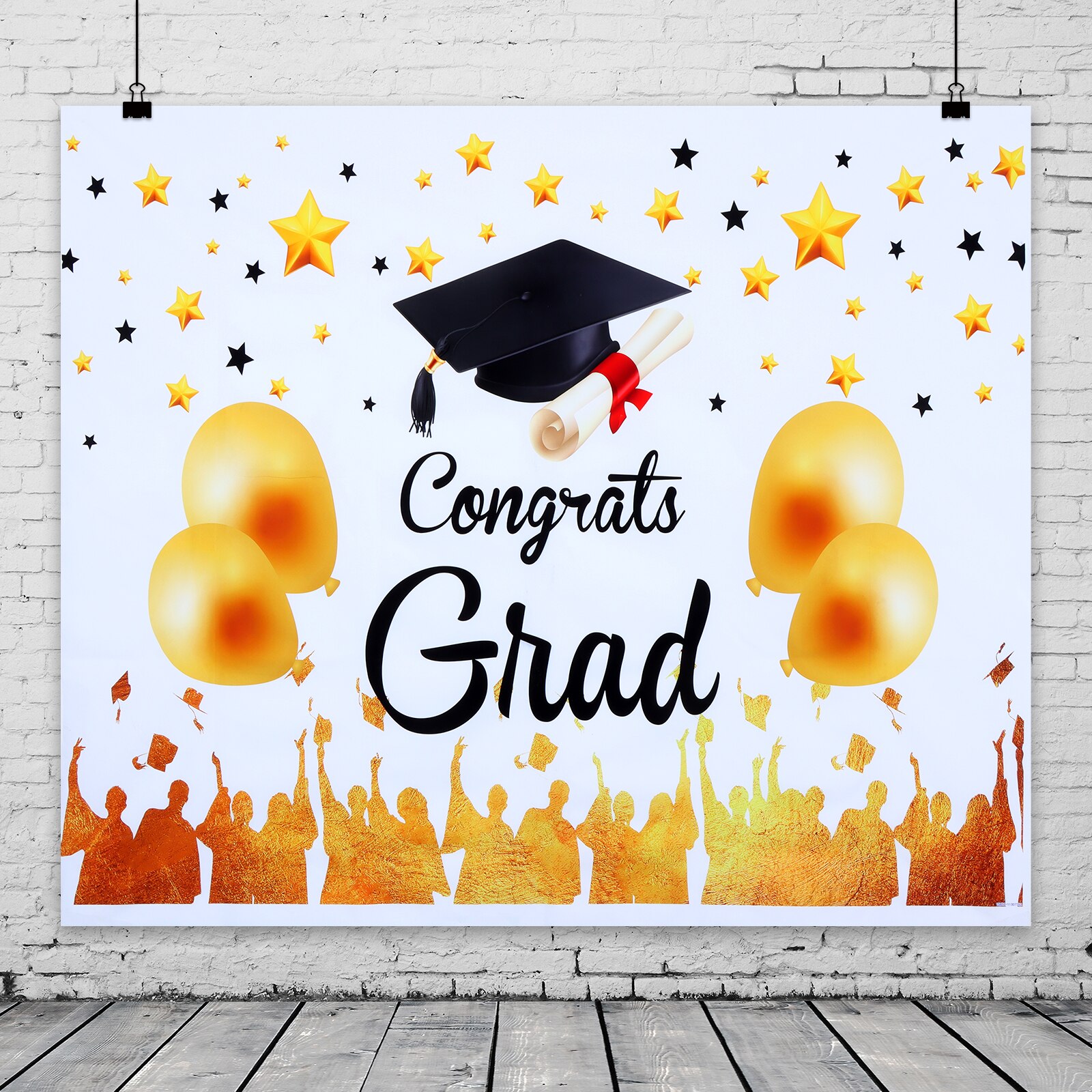 Xgood 5X4 Ft Congrats Grad Fotografie Achtergrond Goud Ballon Afstuderen B