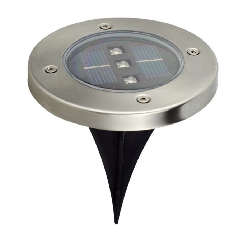 3 Led Solar Ondergrondse Verlichting Gazon Outdoor Solar Tuinverlichting Zes-Kleur Optioneel Lamp