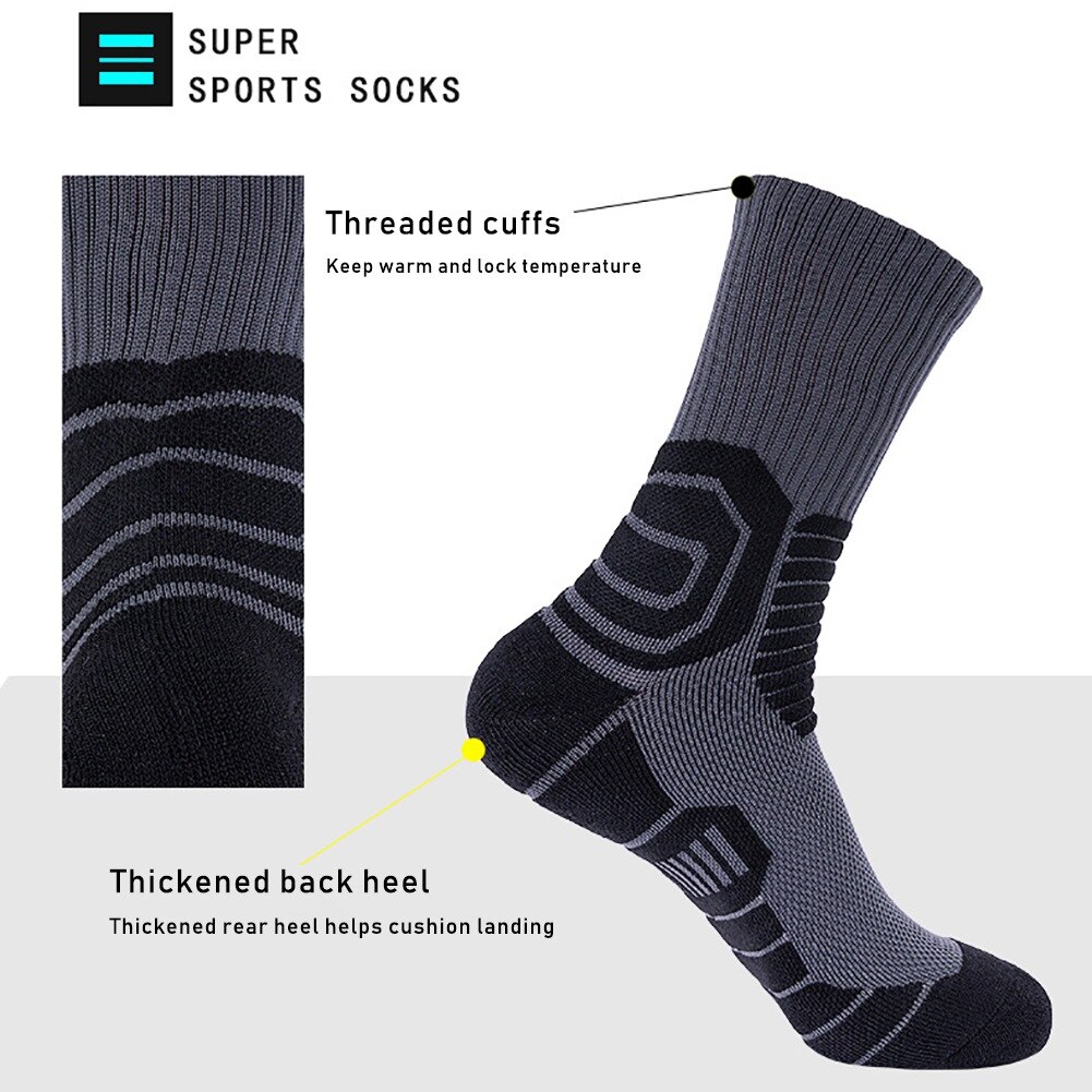 1 Pair Basketball Sports Socks Breathable Footwear Knee-High Socks Ankle Protecter Socks