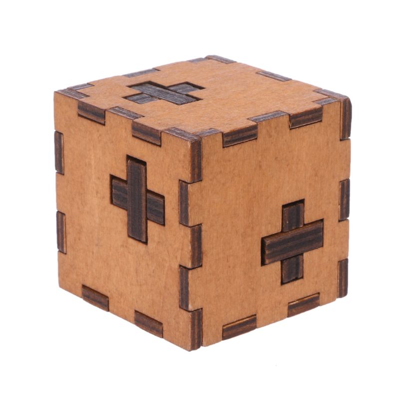 Cubo suizo de madera para niños, caja de rompecabezas secreto, juguete rompecabezas de madera, C5AA: Default Title