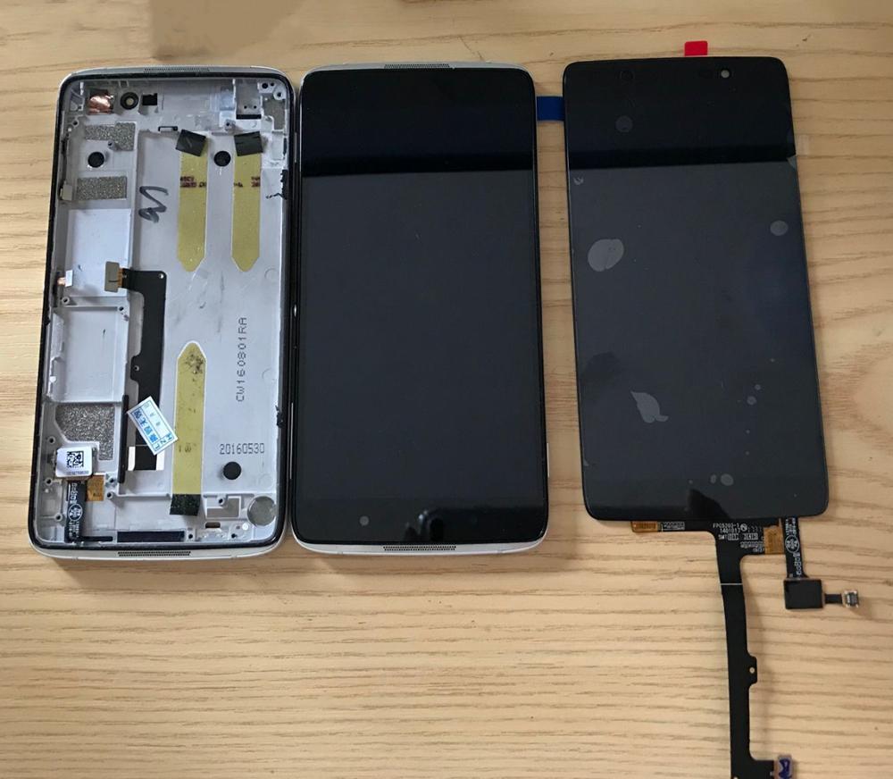 per Alcatel idolo 4 OT6055 Schermo Testato Al 5.2 ''Schermo LCD tocco schermo Digitizer assemblaggio con telaio 6055 P 6055 K