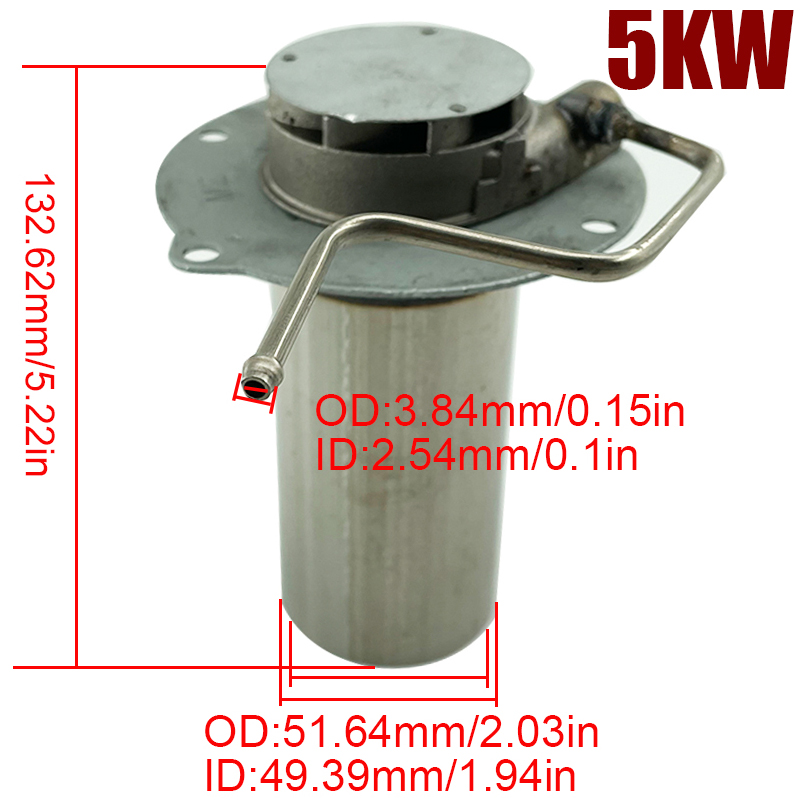 2KW/5KW Air Diesel Standkachel Brander Insert Fakkels Verbrandingskamer Verbrander & Pakking Voor Auto Vrachtwagen VAN Camper RV