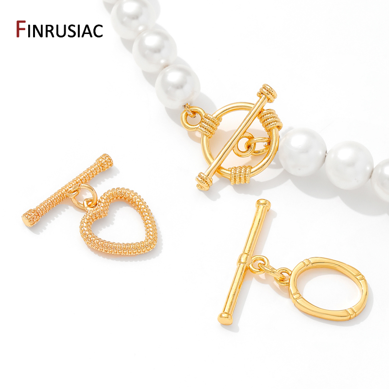 Conector de cierres de palanca OT de carcasa de latón chapado en oro de 14K de varios estilos, cerraduras para joyería, suministros para hacer collares y pulseras DIY