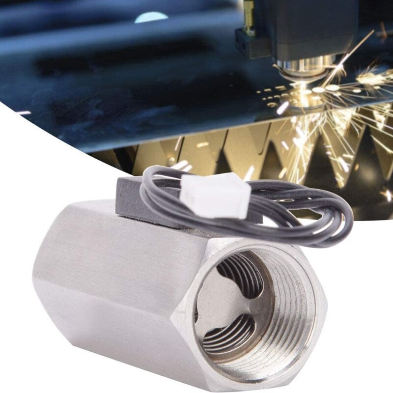 Water Flow Switch w/ Good Sealing &amp; G1/2in Double Female Thread Stainless Steel Switch High Accuracy Water Flow Sensor