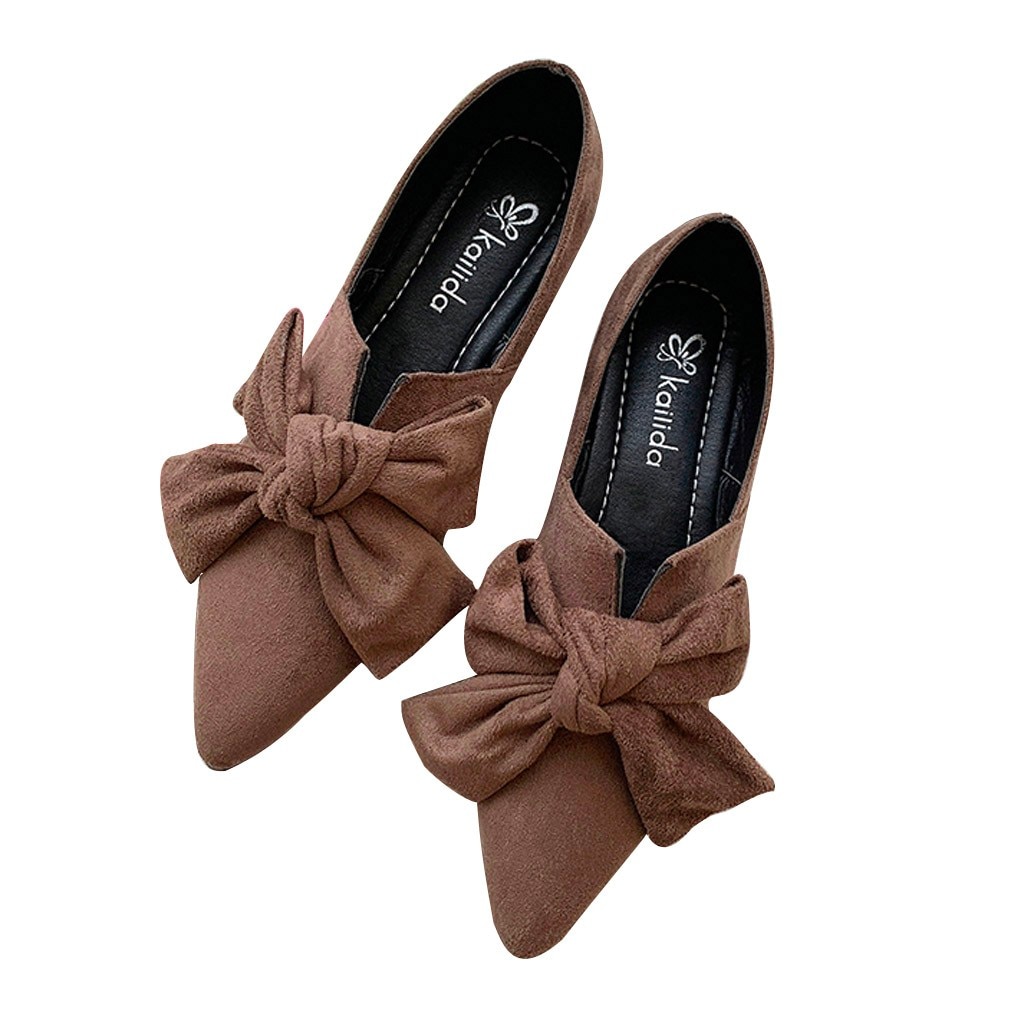 Luxe Womens Platte Schoenen Cover Hak Ondiepe Vrouwen Boog Flats Schoenen Candy Kleur Slip Op Platte Schoenen Ballet Flats Dames schoenen