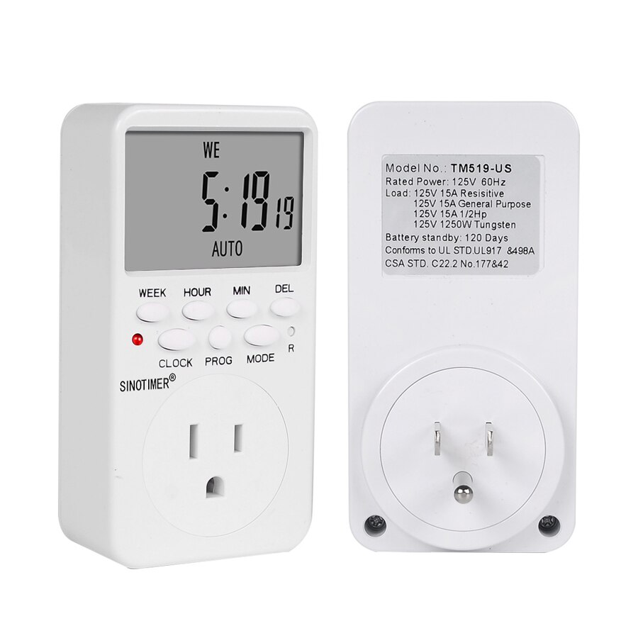 TM519 BR EU UK US IL IT 220V 110V Time plug Timer AC UK Plug Power Socket Timer Switch Outlet Time Clock Programmable Plug