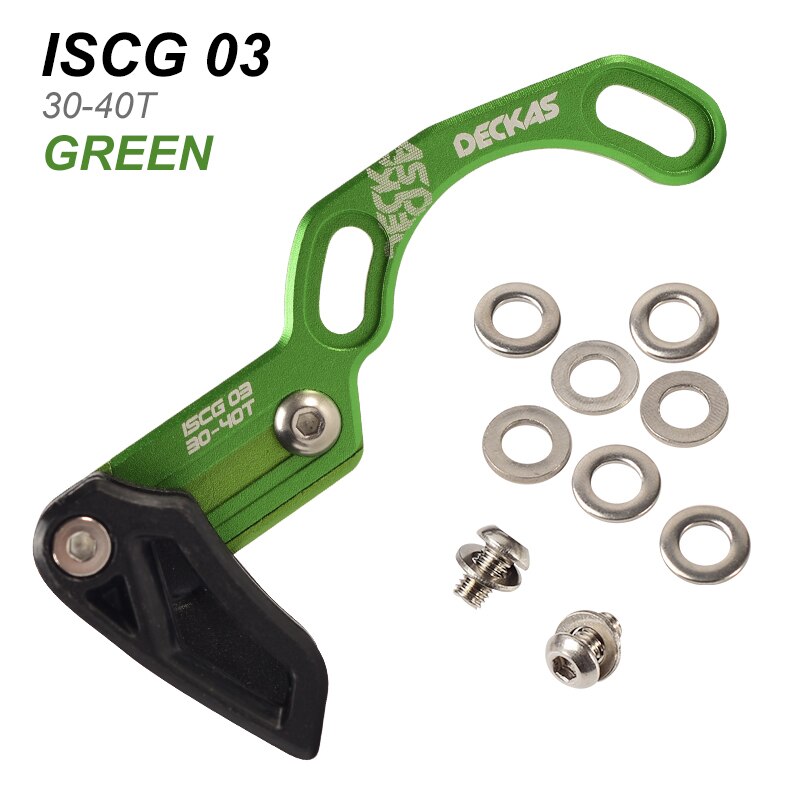 MTB Bike Chain Guide Ultra Light Bicycle Chain Stabilizer Mountain Road Single Speed Wide Narrow Gear Ring Chain Guide Anti: ISCG 03 Green