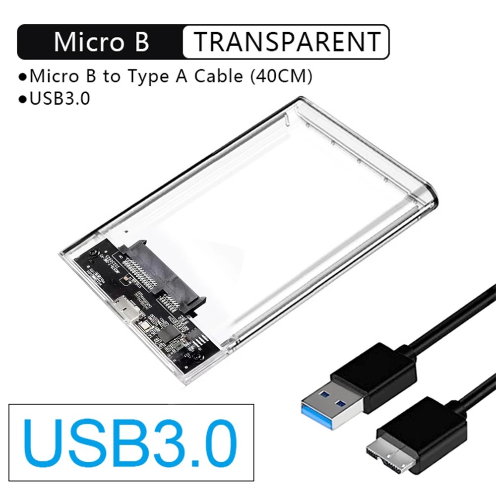 Obudowa na Dysk Zewnętrzny 2.5" USB 3.0 SATA HDD SSD - 5Gbps: Złoty