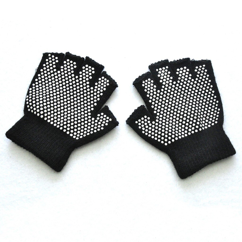Enfants enfants hiver tricoté sans doigts anti-dérapant mitaines gants bébé fournitures