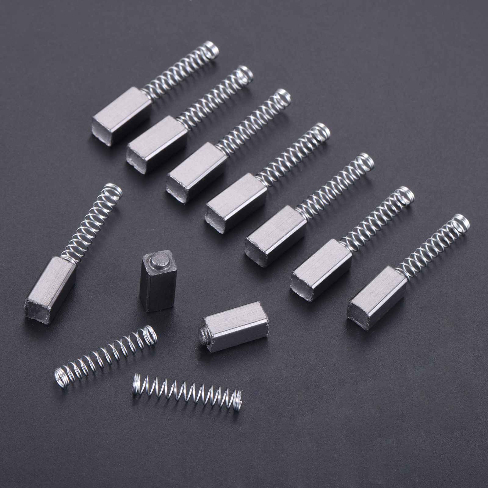 10pcs Old Home Sewing Machine Carbon Brush 180W 250W Electric Motor Spring Block for Singer Home Elna Kenmore Overlock Edge