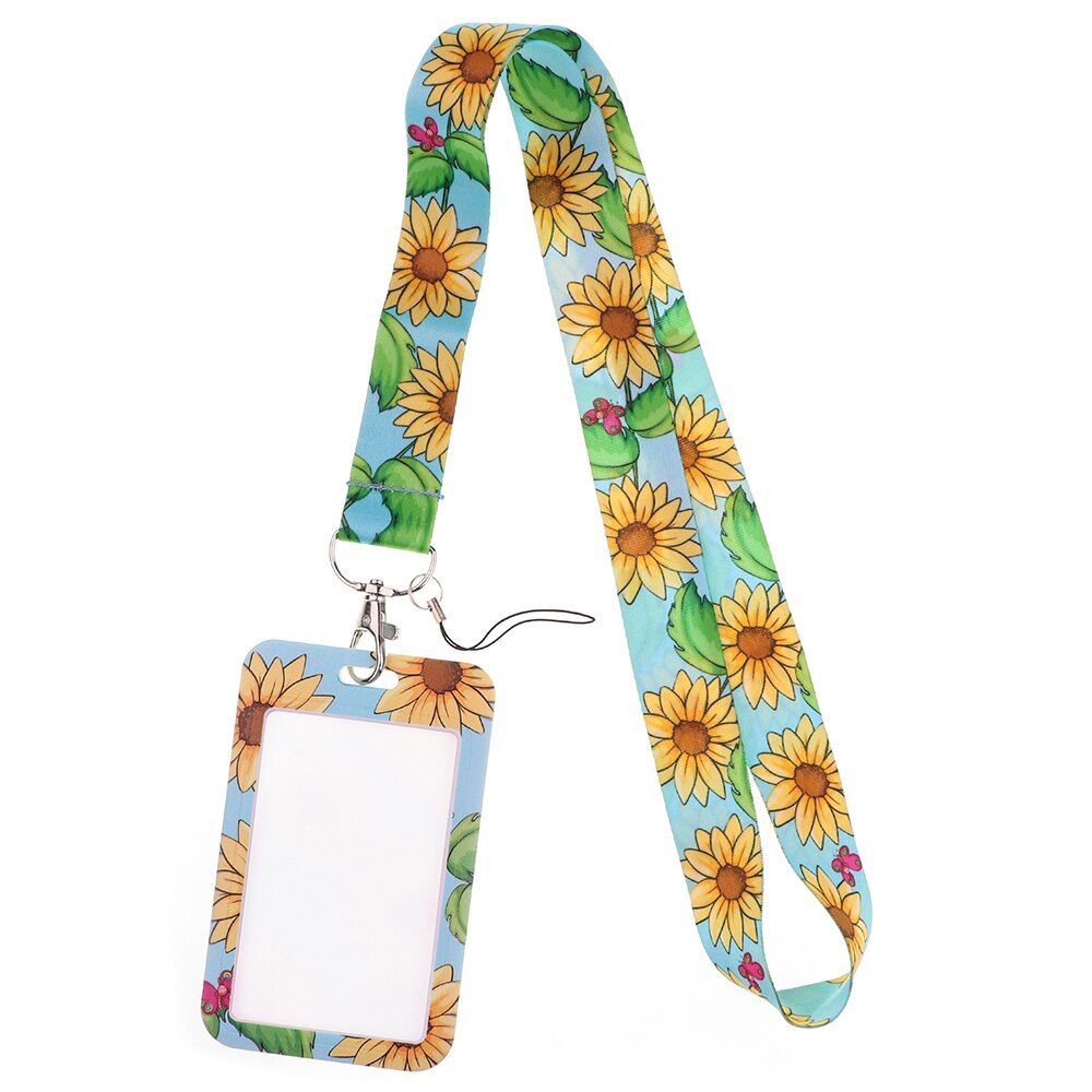 CB1362 Sunflower Cell Phone Lanyard For Phone Straps Keychain Camera Strap ID Card Gym USB Hanging Rope Accessories