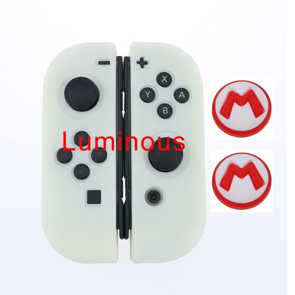 JCD for Nintend Switch Joycon Cover Solft Silicone Case with Thumbstick caps for Nintendo Switch Controller Grip Joy-con Cover: R