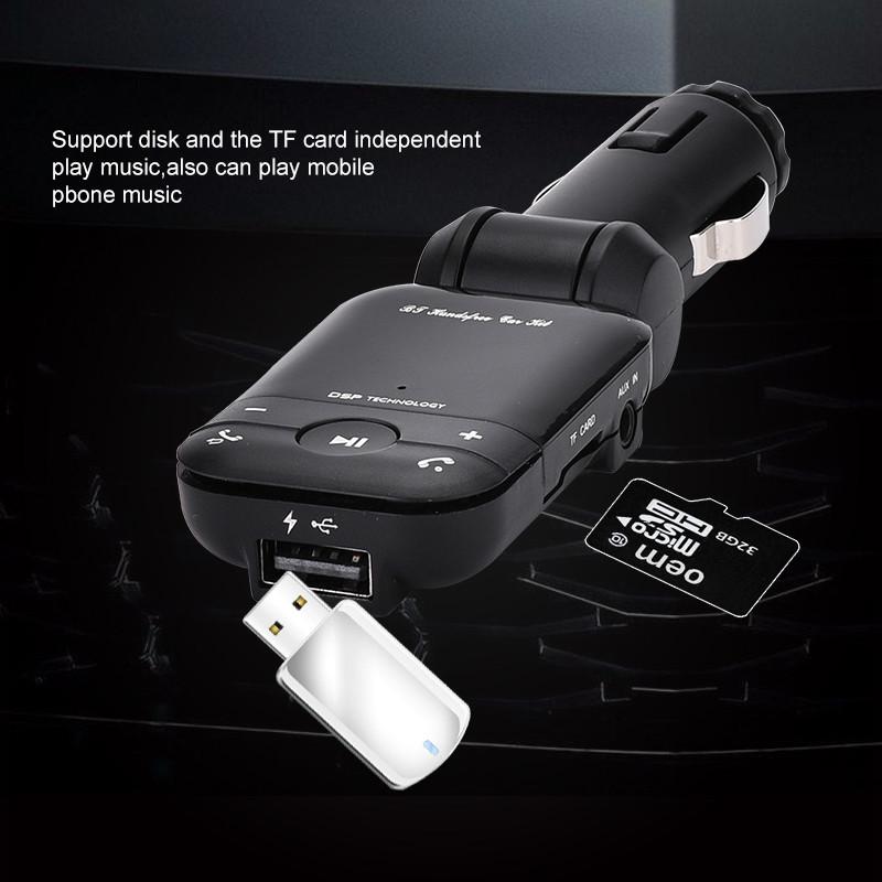 Practical Car FM Transmitters Modulator Wireless Bluetooth MP3 Player With LED Display USB Charger Support AUX TF Card U Disk