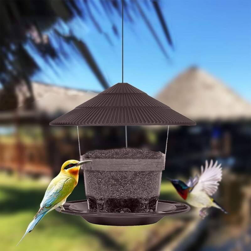 Bird Feeders for Outside Hanging Foldable Wild Bird Feeders Plastic Squirrel Proof Garden Decoration for Bird Watchers